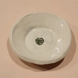 Valentines Heart Candy Dish "What Ever" Handmade Ceramic | Bowl for rings, coins, trinkets