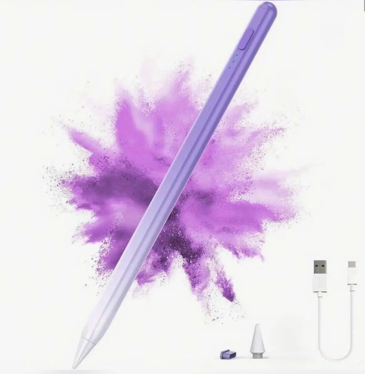 2Pc Set Universal Wireless Capacitive Double-Touch Stylus Pens with Replaceable Stylus Tip - High Precision, Smooth, Travel-Friendly Tech Accessories for iPhone 17 Series, iPad (S25-S21,S20), Touch Screen Devices Digital Smartphone