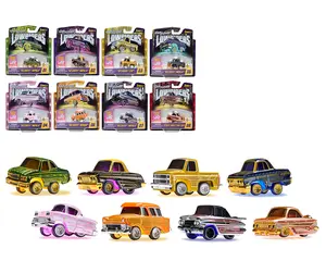 CarTuned 1:64 Lowriders Show Glow Series 2 Assortment of 8 Pieces Cars with L.E.D. Light Up Chassis, Factory Seal Case 597346-XX1