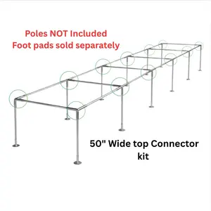50” Wide Baseball batting cage connector kit/Canopy connector kit/ Poles NOT Included/ Foot pads sold Separately