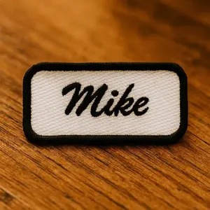 CURSIVE Rectangle Name Patch! Any Color Of Name and Border Custom Made