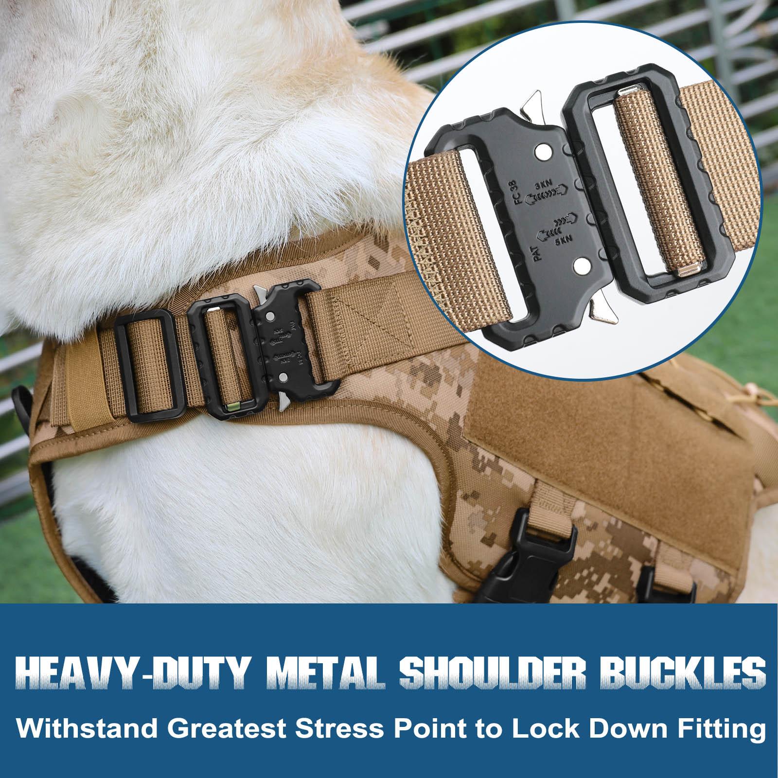 PETNANNY Tactical Dog Harness - Service Dog Harness Emotional Support Dog Vest for Medium Large Dogs, No Pull ESA Dog Vest with Hook & Loop, Working Molle Vest for Training Huntin PETNANNY Tactical Dog Harness - Service Dog Harness Emotional Support Dog Vest for Medium Large Dogs, No Pull ESA Dog Vest with Hook & Loop, Working Molle Vest for Training Huntin