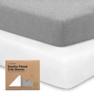 KeaBabies 2-Pack Organic Crib Sheets for Boys, Girls - 52x28 Fitted Crib Mattress Sheet Neutral, Breathable Jersey Cotton Cover for Baby Bed, Toddler Mattress, Soft & Cute Prints