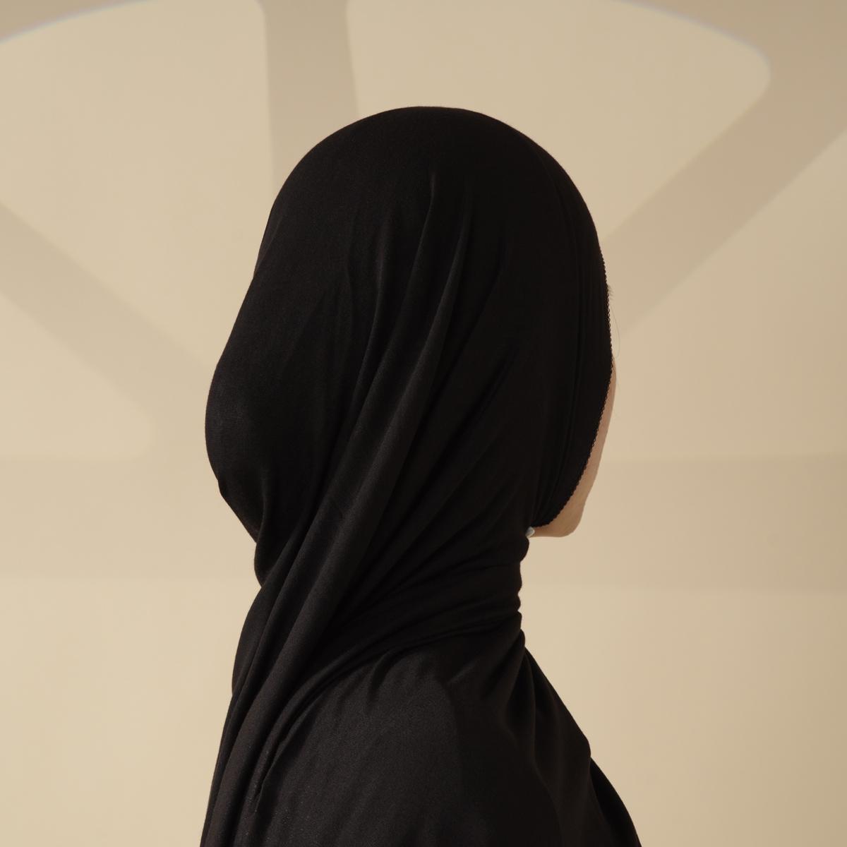 Jersey Solid Color Hijab With Tube Cap - (MH038) head scarf cover yns casual trendy long scarf wrap scarve scarves Modestyscarf Beige Formal Modern