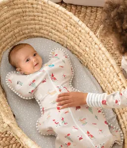 Swaddle Up™ 1.0 TOG Cotton Beige Snow Party