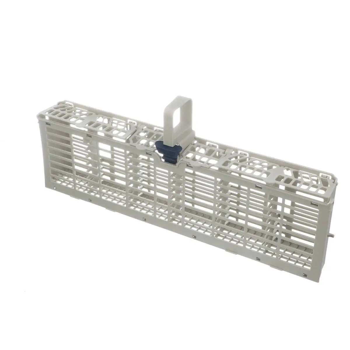 Whirlpool W11158802 Genuine OEM Replacement Plastic Dishwasher Ware Basket - Home Supplies Home Organiser Storage Rack with Flip Tops Silverware Organizer, Easy Installation for Multiple Brands
