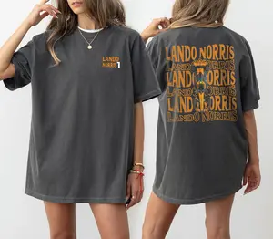 Comfort Colors Lando Norris Retro F1 Vintage T-Shirt, McLaren Team Shirt, F1 Tee, Fashion Cotton, Crewneck For Men, For Women, Menswear Cotton Fabric