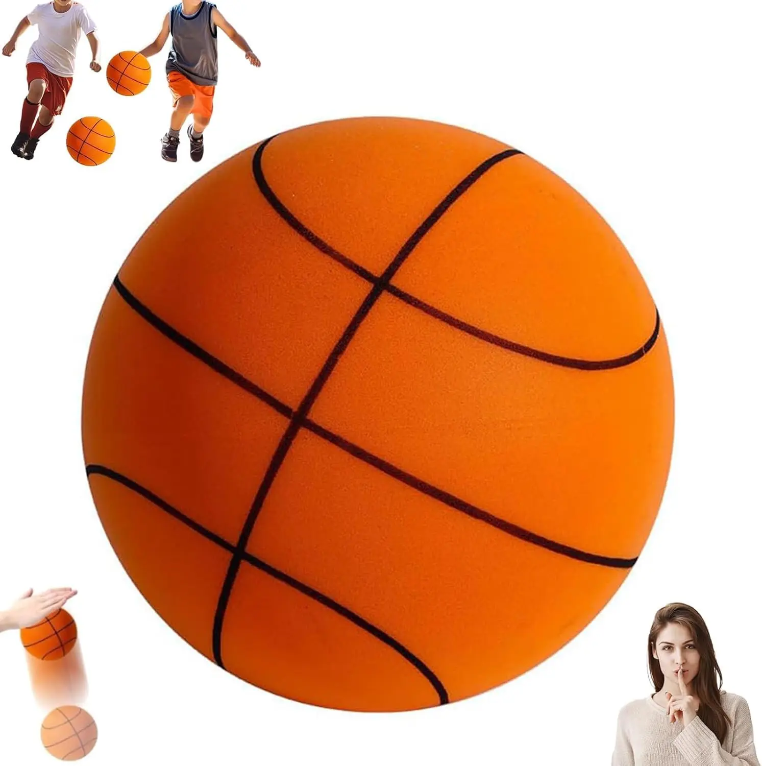 2025 New Silent Foam Basketball for Indoor & Outdoor Dribbling Training - Quiet Bouncing Ball for Kids & Youth foam basketball basketball  hoop indoor training indoor silent basketball silent basketball hoop mini basketball interesting gift