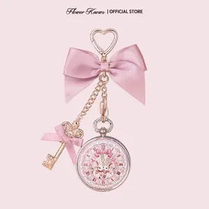 Flower Knows Bunny Garden Collection Lip Balm - Adorable Vintage Pocket Watch Compact, 75% Nourishing Oil, Infused 8 Free Formula, Dual Layer Moisture Lock