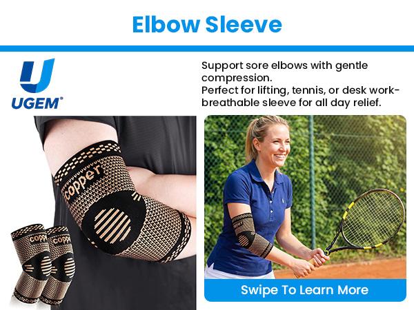 2026 NEW Copper Knee Braces for Knee Pain (2 Pack), UGEM Compression Knee Sleeves with Patella Gel Pad & Side Stabilizers, Workout Sports Knee Support for Men & Women, Meniscus Tear, ACL & Arthritis Relief