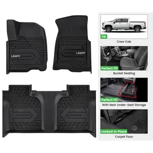 Lasfit fit for 2020-2026 Chevrolet Silverado 2500HD 3500HD Floor Mats, Fit Carpet Floor Only