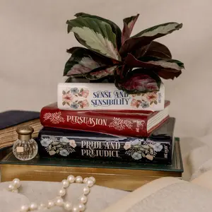 Stacked Books Planter, Jane Austen
