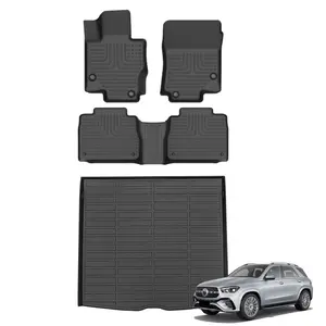 COLANAT for Mercedes-Benz GLE 2020-2025 (5-Seat Gas SUV - Not 7-Seat/Coupe/PHEV) Floor Mats & Cargo Liner Set, 3D Custom All-Weather High-Wall Waterproof Eco-Friendly Odorless Material Flexible Durable Anti-Slip Scratch-Resistant Easy Clean, Car Accessori
