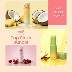 Top Picks Fragrance Bundle Vanilla Pear Coconut/Pineapple and Cherry Bombshell Flavored Solid Fragrances on-thego trending fragrance perfume solid stick speical bundle deal