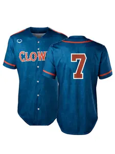 Clowns Ev0Shield BBCL Jersey —  Custom name & number Hot YOUTH Kids, Men & Women —  Loose Fit, Moisture-Wicking, Breathable Polyester Baseball Uniform