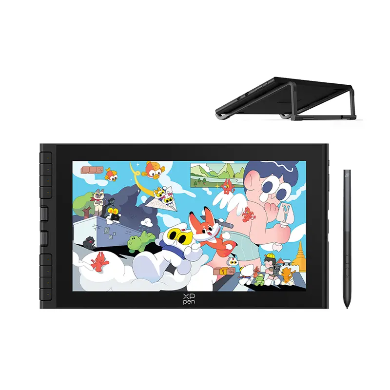 #ArtFight XPPen Artist 12 3rd Portable Graphics Drawing Tablet 1920x1080 Resolution Anti-glare Screen Support Windows Android ChromeOS Linux 16K Pressure Levels X4 Smart Chip Stylus Foldable Stand included One Cable Connection