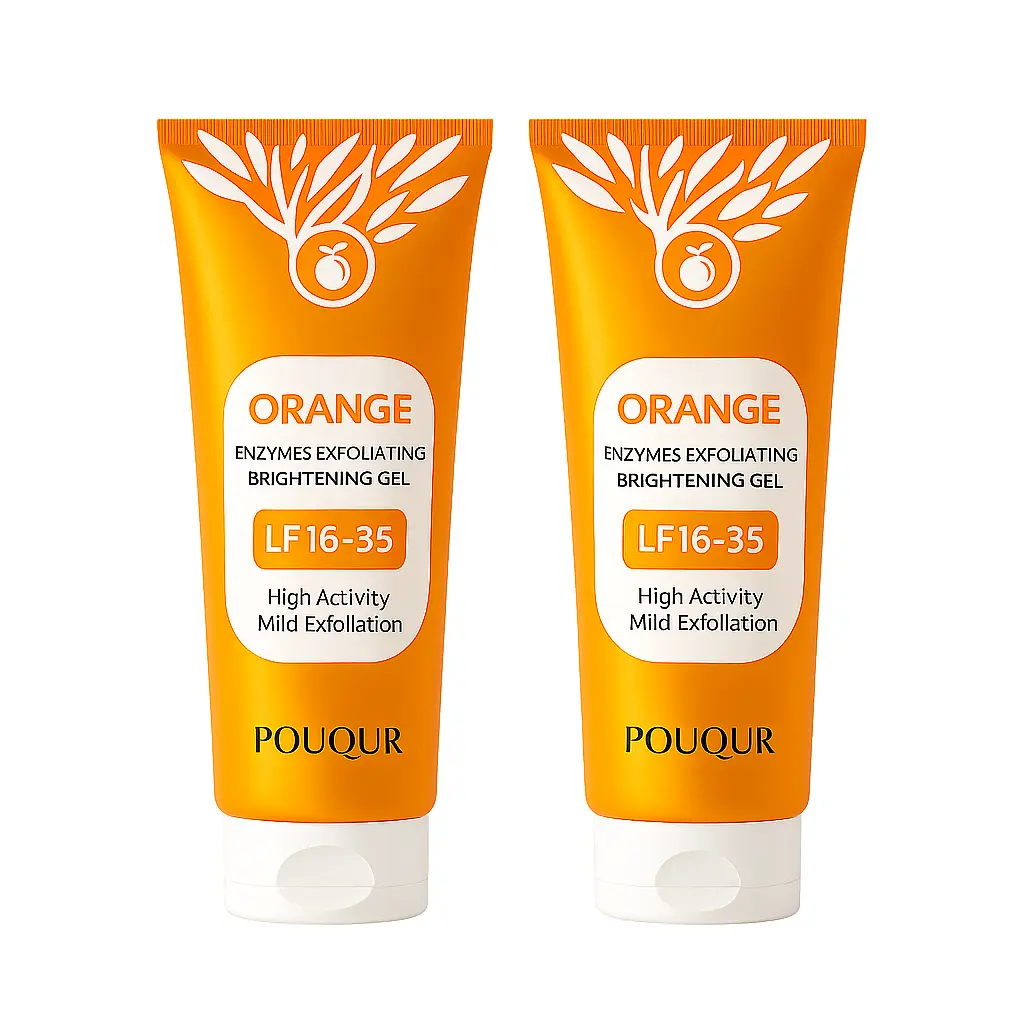 Orange Exfoliating Gel, Moisturizer Face Body Scrub Gel,Deep Cleansing Moisturizing Facial Exfoliator,Natural Orange Peeling Gel Face Scrub，Halloween gift,back to school