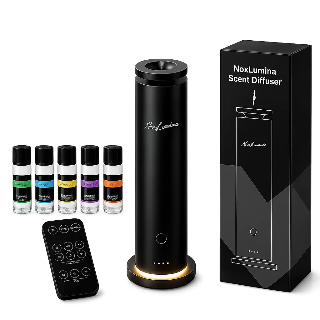 Nexillumi  Waterless Diffuser Gift Set, Scent Diffuser Discovery Kit Covers up to 1200 sq ft, Cold-Air Aromatherapy Diffuser for Home, Birthday & Holiday Gift, Plug-in Not Rechargeable, Remote Control, Timer, Night Light & 5 Essential Oils Included