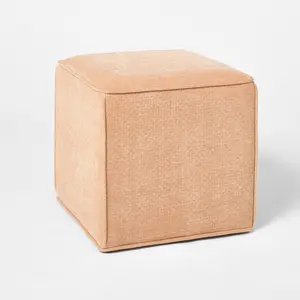 Lynwood Square Upholstered Cube Ottoman - Threshold with Studio McGee