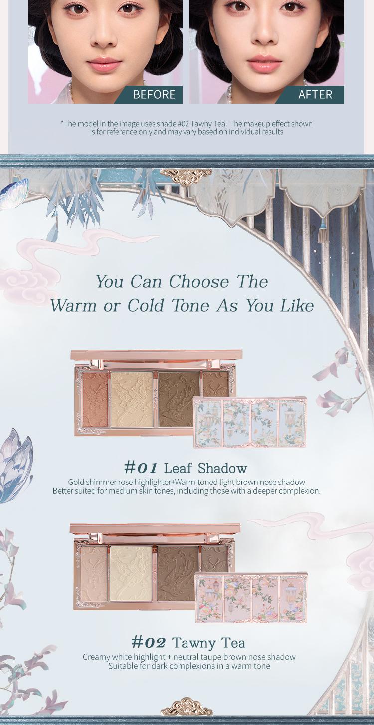 Flower Knows Butterfly Cloud Collar Embossed Highlight & Contour Palette, Made for Cool Shades, Neutral for Sculpting, Bronzing, and Shading, Natural Facial Contouring Makeup Palette, Long Lasting Buildable Concealer Powder, Summer Gift, Beauty Cosmetics