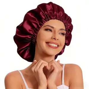 2-in-1 Silk Hair Saver: Sleep Bonnet & Shower Cap. Prevent frizz overnight & in water. Multi-scene essential. Random Color: Wine, Black, Pale Pink/Purple. Shop Now