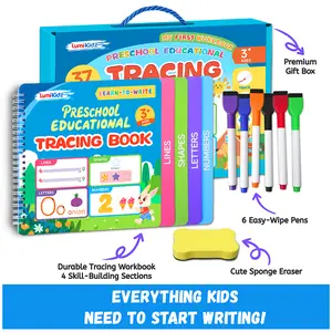 [School Must-Haves]Preschool Learning Activities-Letter Tracing Books for Kid Ages 3-5 Toddler,Handwriting Practice Learning Books for 4 Year Olds,Educational Learning Toys for 3 Year Old-Easter Gifts for Kids,Phonics Alphabet Chart,Children's Day,Markers