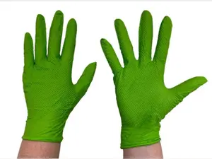 The Green Diesel, Powder Free Nitrile Disposable Gloves, 8 Mil