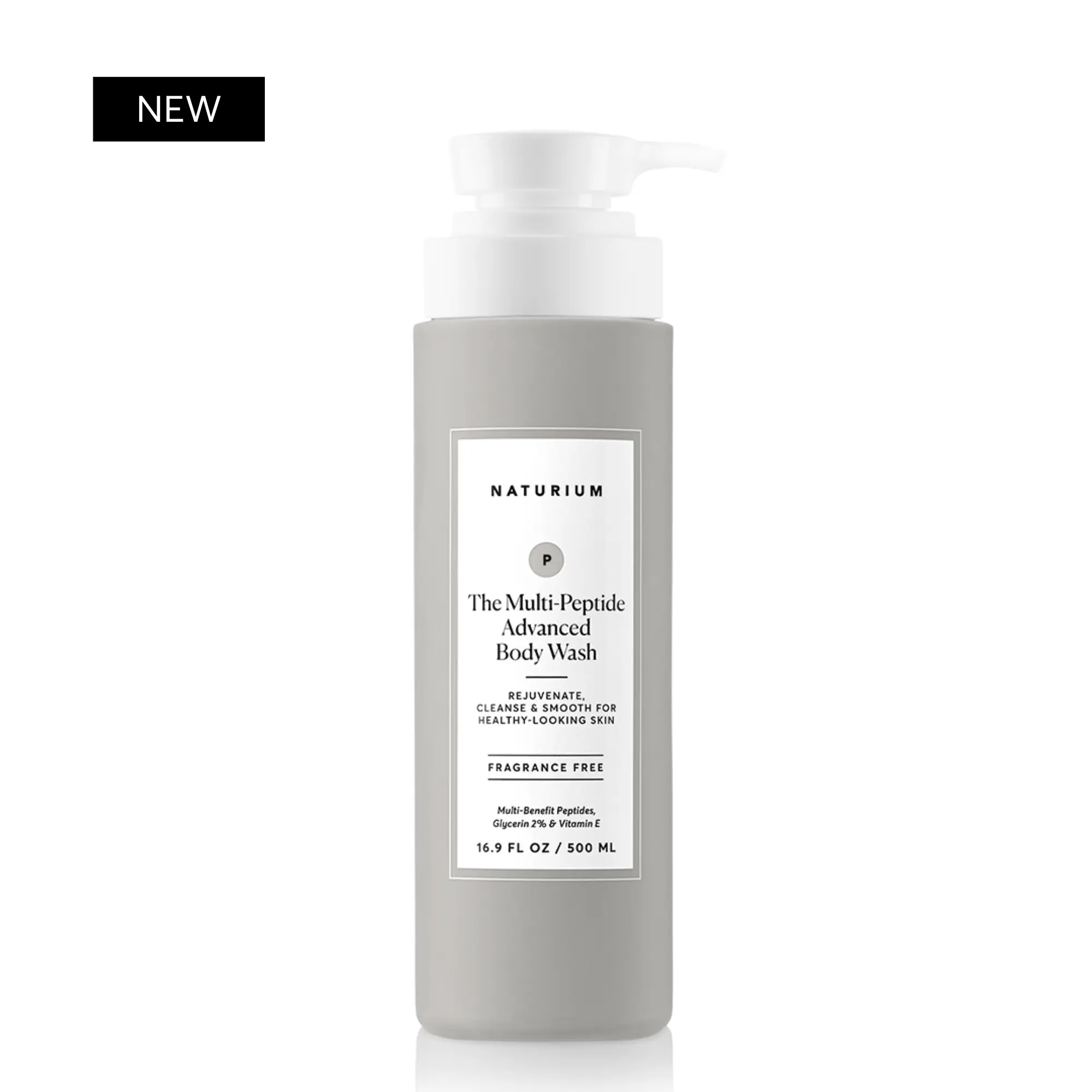 Naturium The Multi-Peptide Advanced Body Wash (500ml) - Support Skin's Moisture Barrier, Soften Skin's Surface, For Aging Skin