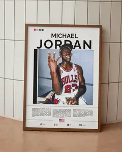 Michael Jordan Poster No Frame, Chicago Bulls Wall Art, Basketball Wall Art, Gift For Basketball Fans, Sports Room Decor, Decor Home