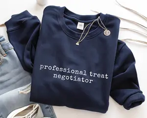Professional Treat Negotiator Funny Vet Tech Crewneck, Gift For Vet Tech, Students Veterinarian Sweater, Gift Vet Tech Week