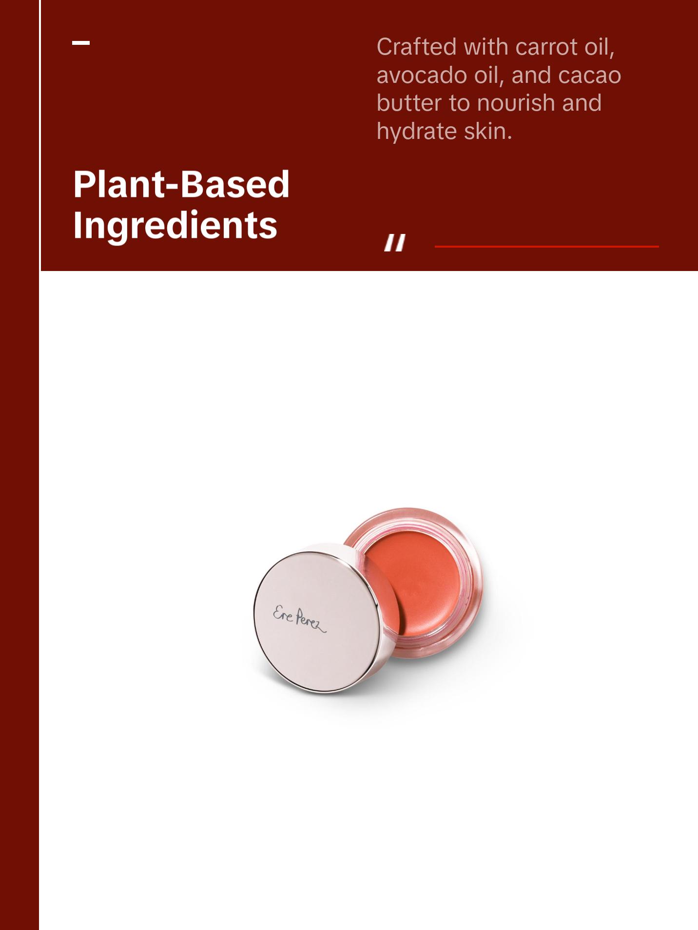 Ere Perez Carrot Colour Pot All in one Colour Cream Blush for Cheeks and Lips - Clean Make-Up