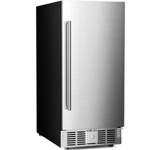 Antarctic Star 82L Refrigerator - Stainless Steel Door, Electronic Control, Compact Freestanding Fridge for Home Kitchen, 0-10℃ Adjustable, 115V/60Hz