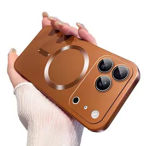 For iPhone 17 16 15 14 Pro Max 13 12 Magnetic MagSafe Case TPU Camera Lens Protect Cover Protector Wireless Cellphone Casing Protection