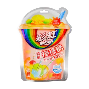 Skittles Original Fun Size Lollipops, Assorted Fruit Flavors, 5 Count, 54g - Bulk Candy for Parties & Trick-or-Treat