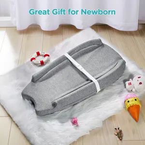 BabyBond Diaper Changing Pad with Waterproof Lining, Detachable Cover & Adjustable Safety Strap, Anti-Slip Wipeable Diaper Changing Mat for Babies & Infants, for Dresser and Table