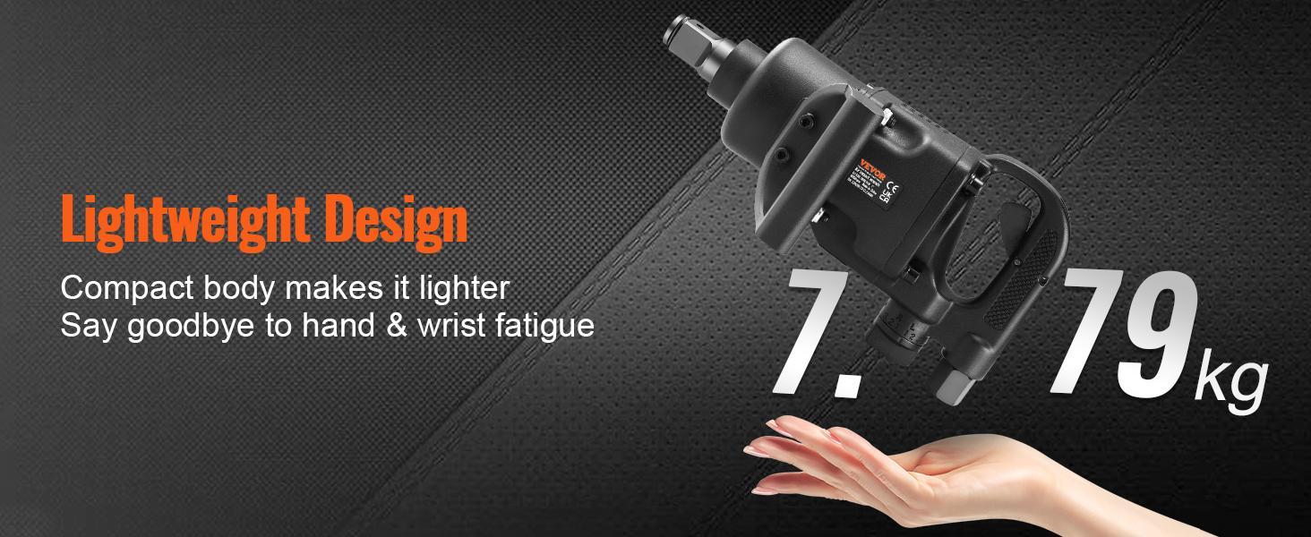 VEVOR 1 Inch Air Impact Wrench, TikTokShopBlackFriday, Up to 2730 ft-lbs Reverse Torque Output 1" Pneumatic Impact Gun Lightweight w/ 2 Handles for Heavy Duty Repairs and Maintenance