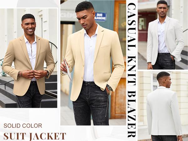 COOFANDY Men's Casual Blazer Slim Fit Suit Jackets Two Button Lightweight Knit Sport Coat Menswear Long Sleeve Breathable Fashion COOFANDY Men's Casual Blazer Slim Fit Suit Jackets Two Button Lightweight Knit Sport Coat Menswear Long Sleeve Breathable Fashion
