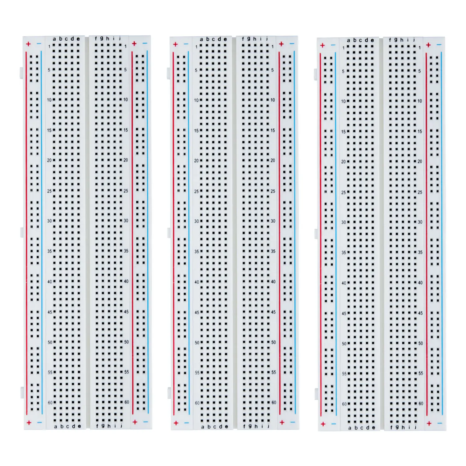 ELEGOO 3pcs Self-Stick 830-Point Solderless Breadboard Kit - 630 Tie-Point IC-Circuit Area, 4 Power Rails, PP Plastic Prototype PCB Board for Arduino Prototyping Shield Distribution Connecting Blocks,back to school,back to school haul