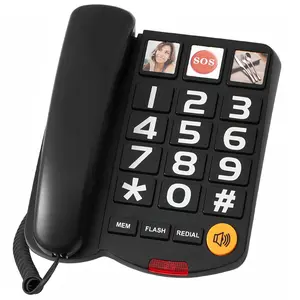 Extra-Loud (110dB) Landline Phone for Seniors & Hearing Impaired - Hearing Aid Compatible, Large Button Corded Phone with 3 Photo Speed Dial, Speakerphone,Easy for Alzheimers Visually Impaired colorful fireplace air SCoPortable High-Pressure Steam Cleaner