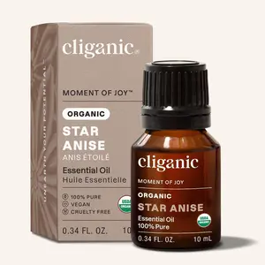 Cliganic Organic Star Anise Essential Oil - Natural, Therapeutic, Healthy Wellness Option for Aromatherapy & Healthcare