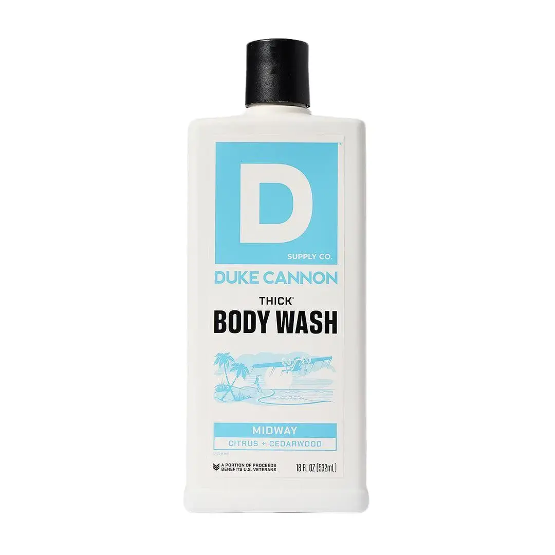 Duke Cannon Supply Co. THICK High-Viscosity Body Wash for Men Midway - Premium Ingredients, Plant-Based Thickeners, Superior Lather, Natural Exfoliate, 18 Fl Oz Body Care