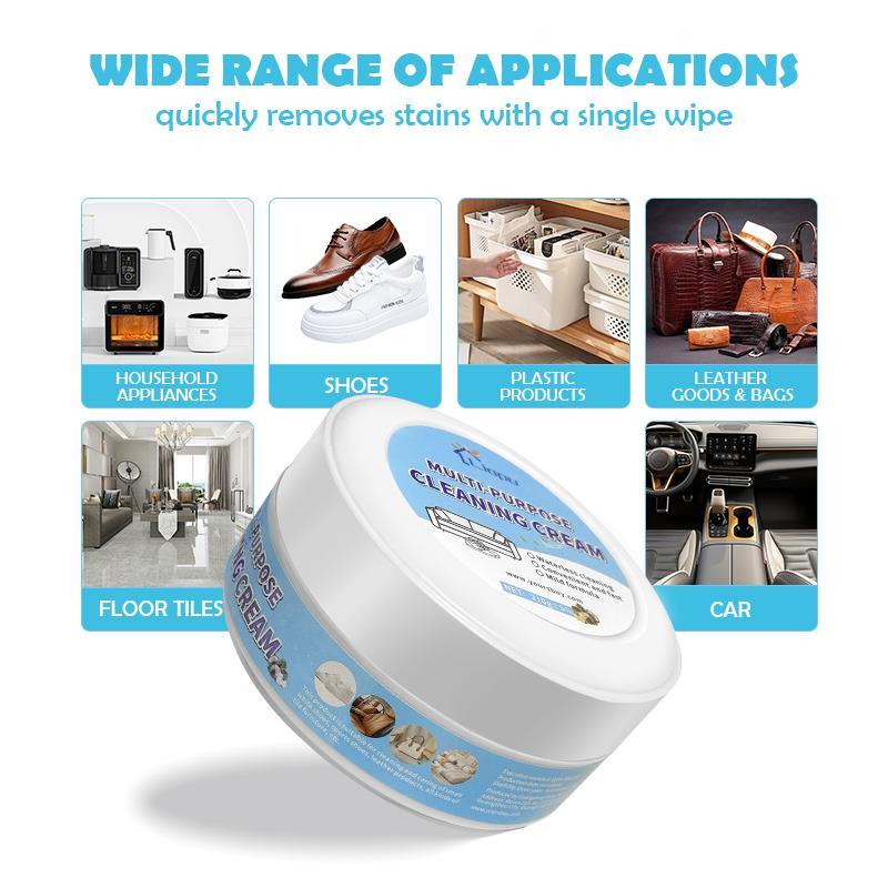 White Shoe Paste Cleaning Kit - Sneaker Stain Remover Paste - No-Rinse Formula with Sponge - Footwear, Comfort   maintainance Home CaNo-rinse cleaningre Multifunctional cleaning