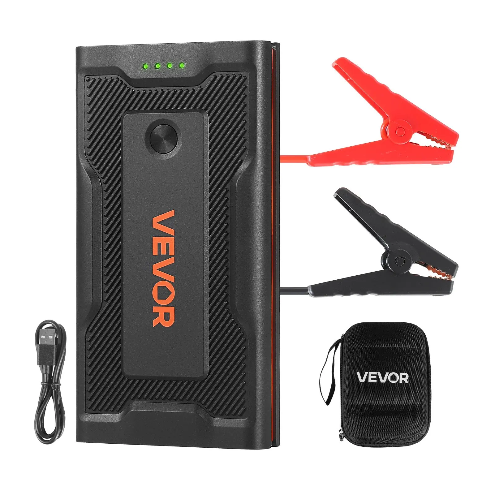 【Summerfinds】VEVOR Jump Starter 1000A PeakCar Jumper Starter Battery Pack12V Portable Lithium Battery BoosterJump Box Power Bank with 3 Modes Flashlight and Jumper Cablefor Up to 5L Gas & 3L Diesel Engine