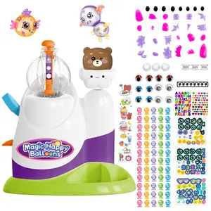 DIY Animal Balloon Maker Craft Kit for Kids | 60 Balloons, 134 Accessories | Magic Sticker Balloon Set, Build Multiple 3D Models | Valentine’s Day, Birthday & Party Gift for Boys and Girls