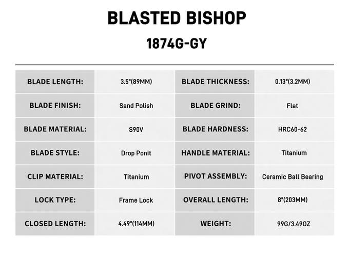 Artisan Cutlery Gambit Pocket Folding Knife with CPM S90V Steel Blade and Titanium Handle Design By Ray Laconico