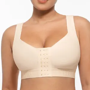 FeelinGirl Women Front Closure Wireless Bras Full Coverage Compression Bra With Easy-Wash Fabric For Everyday Comfort