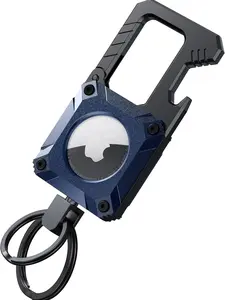 Keychain with Carabiner, Heavy Duty Keychain Bottle Opener, Waterproof, Scratch Resistant,Secure Lock, Protective for AirTag Keychains Accessory for Keys, Pets, Luggage,No Position