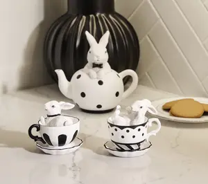 3.5" Resin Bunny Teacup Set of 2 By Valerie