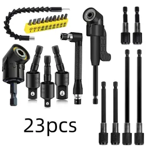 23 Pcs Flexible and Rolled Joint Drill Bit Extension Rod Set,Including 17 Flexible Drill Bit Extension and 6 Drill Bit Extension Quick Release Screwdriver Bit Holder for Power Screwdriver Drill