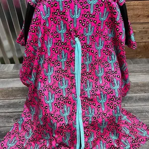 Prickly in pink car seat cover